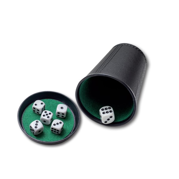 Noris 606152776 Dice Cup Set with 6 Dice, Versatile Dice Set for Players from 3 Years