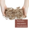 Silk-co Fake Hair Bun Scrunchy Scrunchie Messy Bun Chignons Wavy