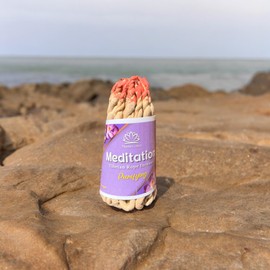 Tibetan Rope Incense Meditation Bundle with Ceramic Burner by Tibetan Lotus