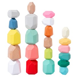 CORPER TOYS Wooden Puzzle, Balance Game, Balance Toy, Puzzle, 3D Blocks, Building Blocks, Color Recognition, Focus, Fingertip Training, Wooden Toy, For Girls, Boys, Christmas Preslet, Colorful