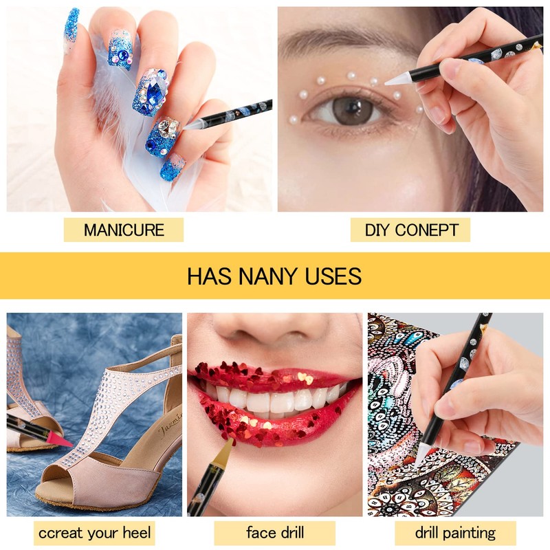 BENOSPACE 5 Pcs Diamond Painting Pen Rhinestone Picker Pencil Set