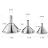 Stainless Steel Funnel, Small, 3 Pieces, Stackable Small Funnel, Stainless