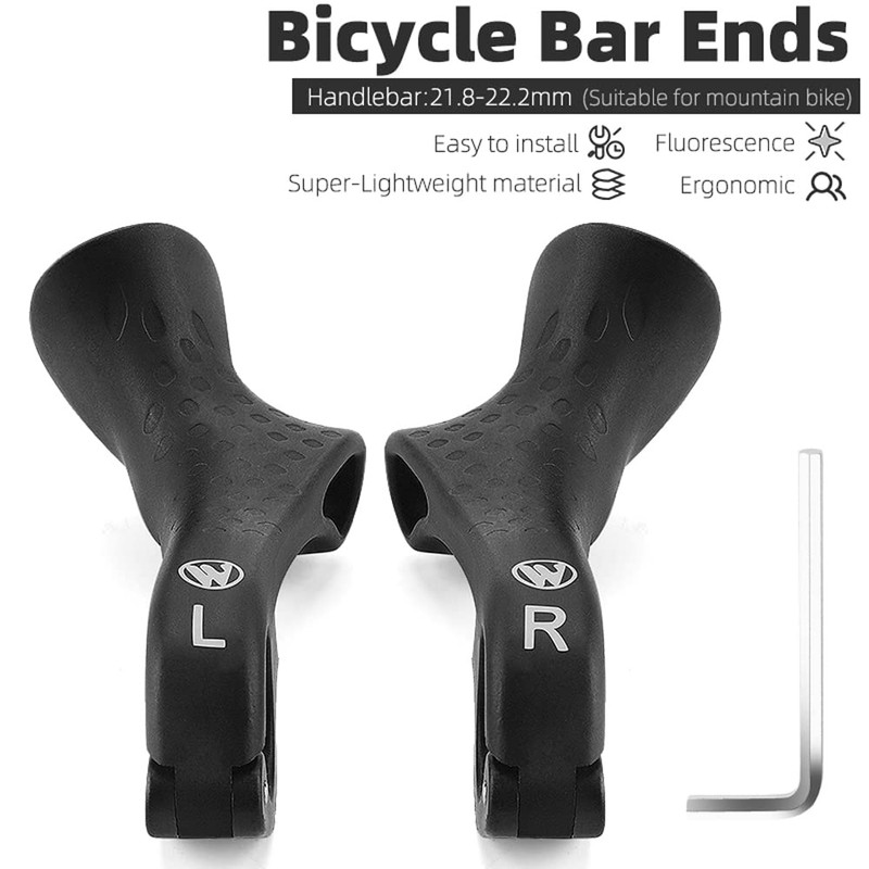 Lixada Bicycle Bar Ends Ergonomic Anti-Slip MTB Mountain Bike Handlebar