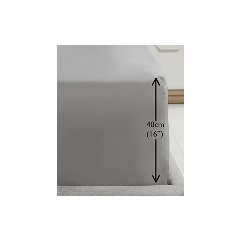 Rapport Home King Size Fitted Sheet Extra Deep 40cm Depth