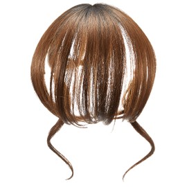 Priscilla TFX-106-GTDM Fluffy Hand Planted Whorl Bangs Wig, Nuance Curl Bangs, Heat Resistant, Gradation Daily Maroon