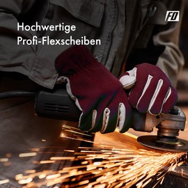 Professional Flex Discs │ Pack of 10 │ Diameter 115 mm, 1 mm Thin │ for Flex, Cutting and Angle Grinders │ Stainless Steel │ Cutting Discs │ by FD-Workstuff