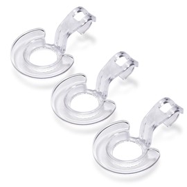 Bottle Hooks (Clear) Set of 3 Hanging Dispenser Bottles for Shampoo, Conditioner, Mildew, Bathroom, Bath, Kitchen, Washroom, Aerial Storage