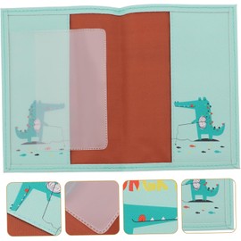 Holibanna Porta Cartilla de Infantil Funda Protectora de Pu para Pasaporte y Documentos de Viaje, Resistente al Desgaste, Diseño Práctico y Color Verde Adecuado para Viajes y Uso en Casa