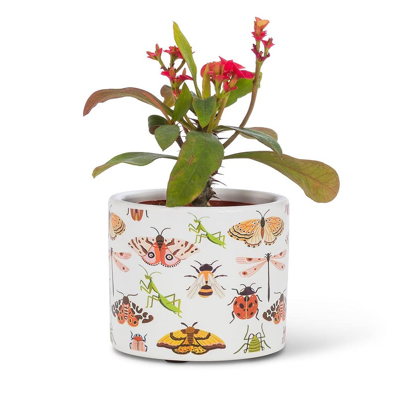 Abbott Collection Home Extra Small Allover Bugs Planter