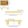 Amerdeco 10 Pack Brushed Gold Cabinet Pulls 3 Inch(76mm) Hole