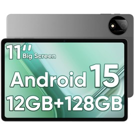 Tablet, Android 15 Tablets with 11 inch LCD Display, 12GB RAM + 128GB Storage 1TB Expand, T7200 Octa-Core Processors, 8000mAh, Widevine L1, GPS, Dual Camera, WiFi 5, BT5.0 (Black)