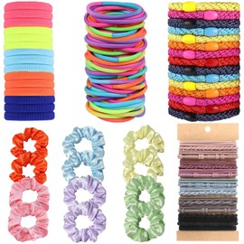 Multy-Colored Hair Ties, Large Elastic Bands, No Damage Ponytail Holders for Thick Hair, Women, Men and Girls