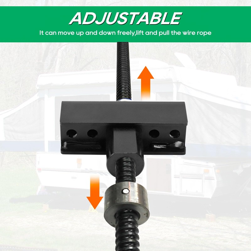 AUTOVIC Pop Up Camper Acme Drawbar Kit with Nut and