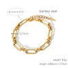 Lubrifico 14k Chunky Gold Plated Rope Link Bracelets for Women