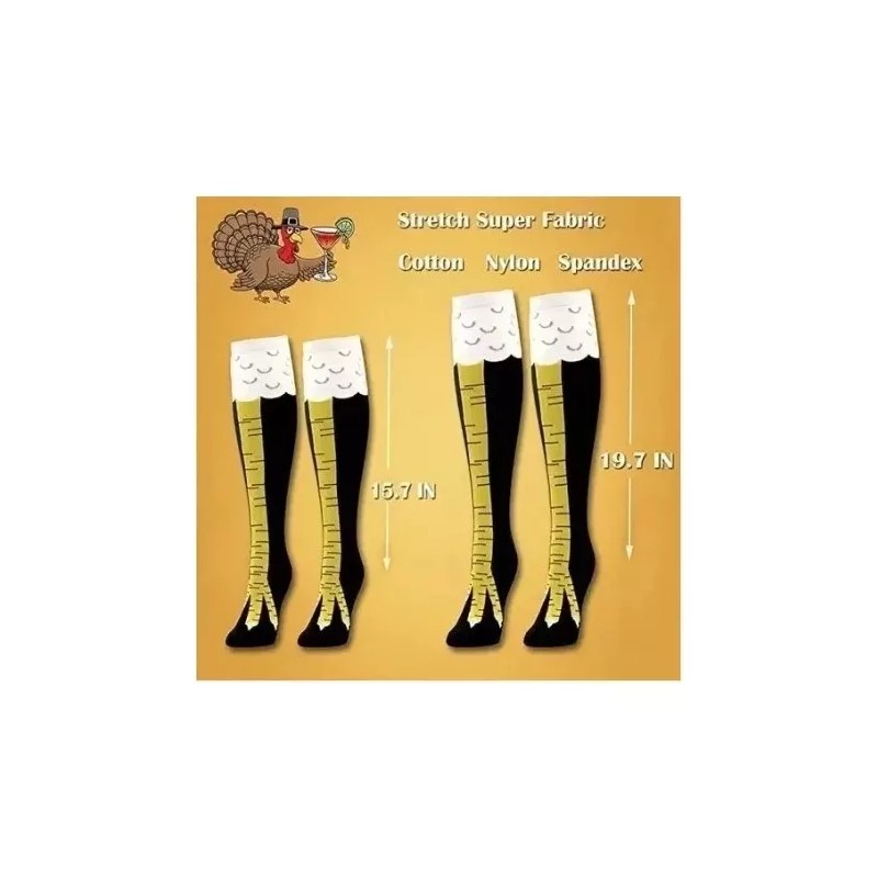CUPRISHDIKALUR STORE Divertidas Piernas Calcetines Rodilla Calceta Patas De Pollo