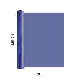 HTVVETUR 3D Puff HTV Vinyl Rolls Puffy Heat Transfer Vinyl - 12" x 9ft HTV Vinyl for Shirts, Iron on Vinyl for Cameo - Easy to Cut & Weed for Heat Vinyl Design (3D Puff Blue)