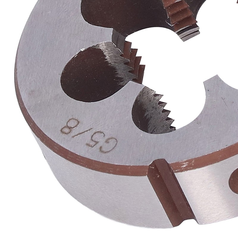 G5/8in Round Threading Die Alloy Steel Cylindrical Pipe Thread Repair