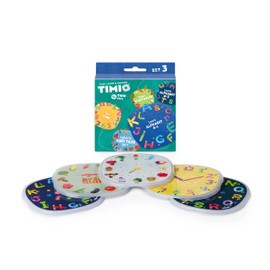 Timio Disc Set No. 3: Game of 5 Audio Discs for the Timio Reader, Learn 12 Fairy Tales Vol. 1, Hour, Vegetables, Alphabet A-L, Alphabet M-Z | In 8 Languages | From 2 to 6 Years
