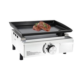 BNDHKR Countertop Gas Griddle Flat Top Griddle Gas power 2100W with Single Burner and Non-Stick Stainless Steel Grill for Commercial Restaurant Home Kitchen