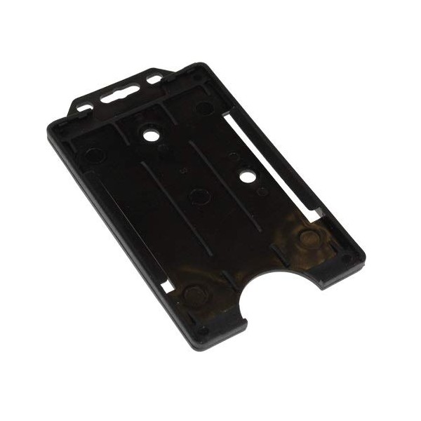 Identity-Plus: Black Rigid Open Faced Single Sided Portrait ID Card