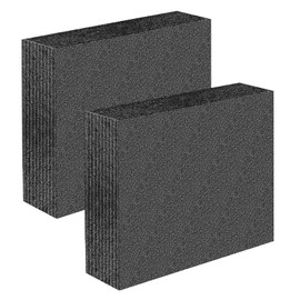Pack of 2 Polyurethane Foam Panels 30 x 25 x 6 cm Foam Insert Foam Inlay for Protective Case Cuttable Foam Inserts for Tool Box Organisation Black