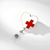 Hanreshe Nurse Badge Reel Retractable Heart Badge Holder Cute Nursing