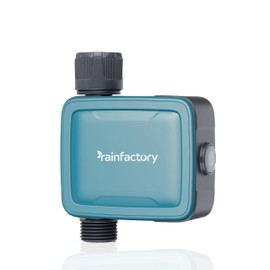 rainfactory Bluetooth Irrigation Computer WLAN with App Control, WiFi Enabled, Watering Timer for Garden, Automatic Watering, Holiday Watering, 3 Cycles/Day, up to 35 L/min, 3/4 Inch Connection