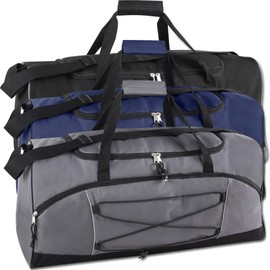 60 Liter, 26 Inch Duffle Bag â Heavy Duty Extra Large Sports Gym Equipment Travel Duffel Bag for Men and Women (Blue)
