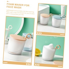TOVINANNA 2pcs Portable Face Wash Foam Maker Manual Bubble Maker for Travel Lightweight and Practical Facial Cleansing Tool Easy to Use Foam Bottle