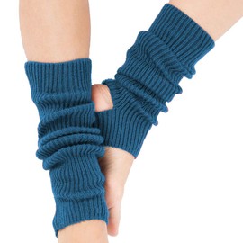 Ecroon Women's Girls Ballet Leg Warmers with Heel Hole Leg Warmers Ballet Yoga Leg Warmers Leg Warmers Approx. Support Stockings, Lake-blue