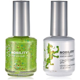 Lechat Nobility – Gel Polish & Nail Lacquer Set - Glitter Collection - 0.5oz (Crazy Confetti NBCS108)