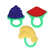 3Pcs Baby Teething Toys Lovely Fruit Shape Teeth Discomfort Relief