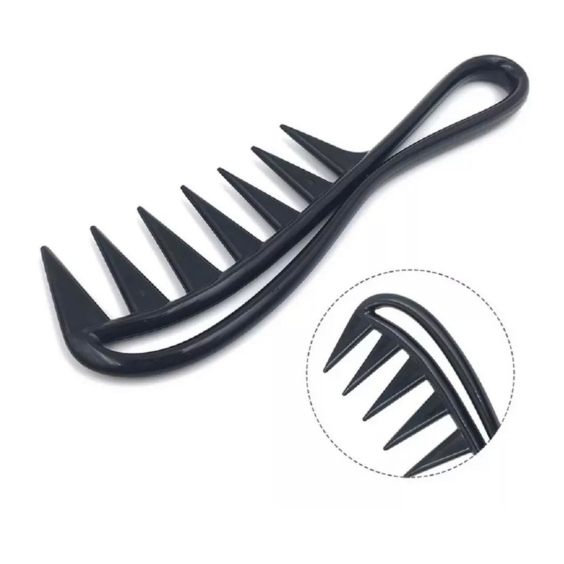Barber Comb *Wide Shark Tooth* Style Handle Grip Hairdressing Tool