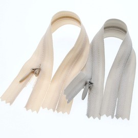 Leekayer 9 Inch Invisible Zippers Beige Grey 3# Nylon Coil Hidden Zipper 23 cm Closed End Zipper for Sewing Dress Bag Craft DIY Handmade Mixed 10 PCS/Pack