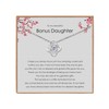 Famdecor Bonus Daughter Necklace Daughter in Law Gifts Rhinestone Knot