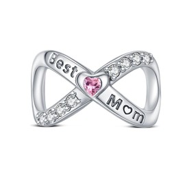 KEQ Charms Heart 925 Silver Handwritten Love Charm Pendant for Bracelet Charm Bead Pendant for European Bracelets Necklaces Jewellery Gift for Women, Silver, No