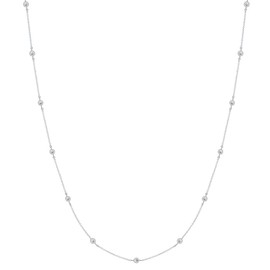 Gift from New York Bazel By The Yard Necklace, 925 Silver Platinum Coated, Platinum
