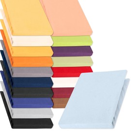 aqua-textil Jersey Fitted Sheet Cotton Snow White 180 x 200 - 200 x 220 cm