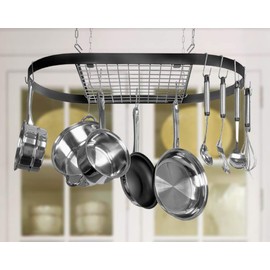 Kinetic Pot Rack, Oval, Black