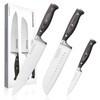 diamosteel 3PCS Knives Set for Kitchen, Include Chef & Santoku