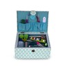Dritz Small Sewing Basket, Retro Blue