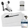 PEAQUE Fitness Towel with Zip Pocket, Microfibre with Terry Cloth