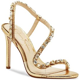 Jessica Simpson Womens Jaycin Embellished Dressy Pumps Gold 6.5 Medium (B,M)