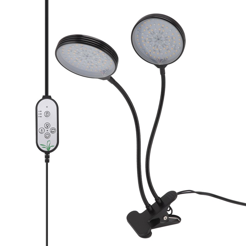 Plant Grow Light Timing 5 Dimmable Levels Waterproof Dual Head