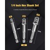 BOEN Impact Grade Socket Adapter Set, 3-PCS Drill Bit Adapter
