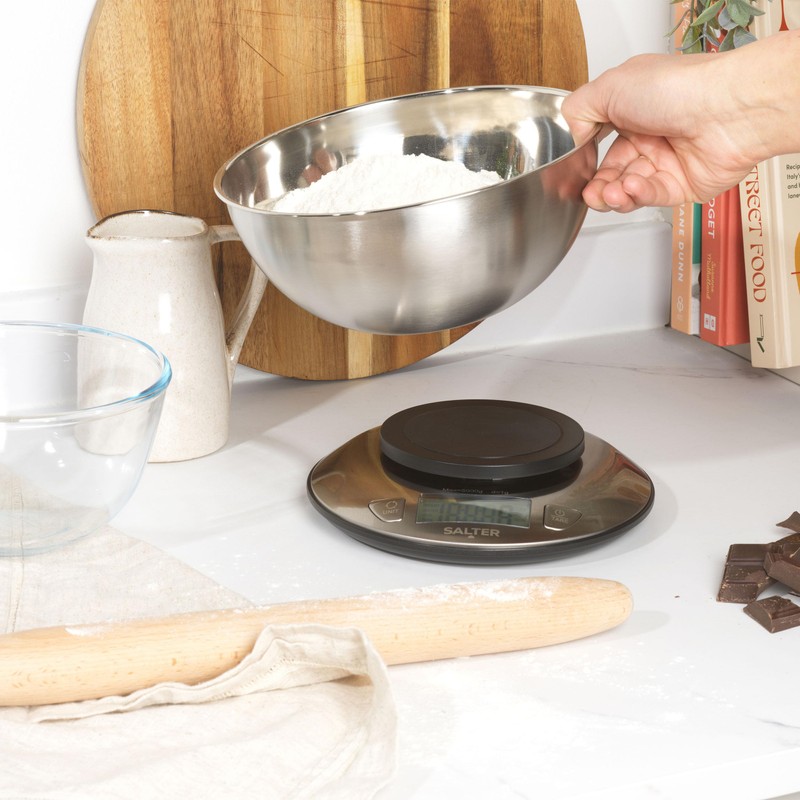 Salter Kitchen Scale with Bowl – Multiple Measure, Measures Liquid,