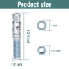 Napredak 1/2" x2-3/4 Wedge Anchor for Concrete, Heavy Duty Anchor