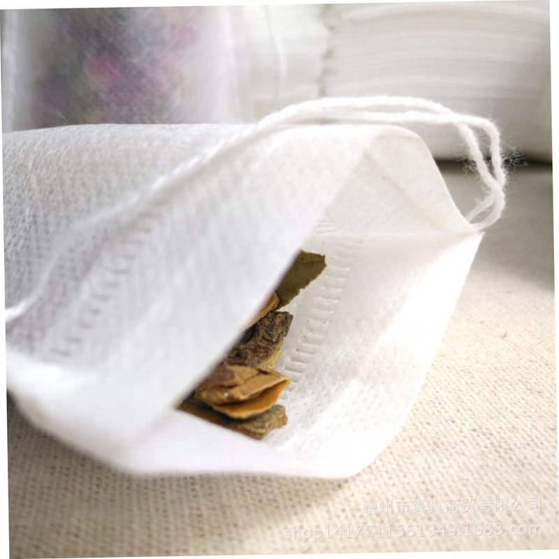 BIUDECO Loose Tea Bags Drawstring 100 Pack Non-Woven Tea Filter