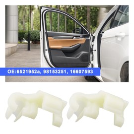 eMagTech 30 Pieces Car Right Door Lock Rod Clips Fastener Retaining Clip 6521952a 98153251 16607593 Car Spare Parts Plastic Beige