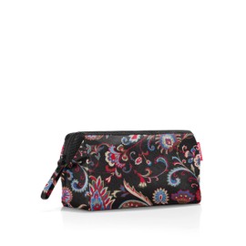 Reisenthel travelcosmetic Strong Durable and Practical Travel Cosmetic Bag Wrist Strap Water Resistant Material, Paisley Black, travelcosmetic